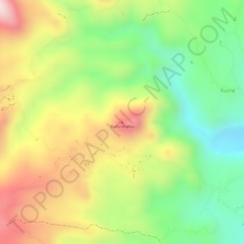 Mapa topográfico Buttu Malibu, altitude, relevo