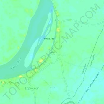 Mapa topográfico Selat, altitude, relevo