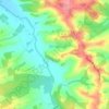 Mapa topográfico Coucuron, altitude, relevo