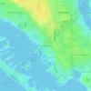 Mapa topográfico Oakhurst Shores, altitude, relevo
