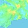 Mapa topográfico Quelescouet, altitude, relevo