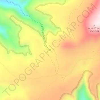 Mapa topográfico Sweet Alice Spring, altitude, relevo