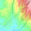 Mapa topográfico Nueros, altitude, relevo