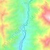 Mapa topográfico Chamana, altitude, relevo