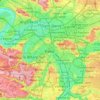 Mapa topográfico París, altitude, relevo