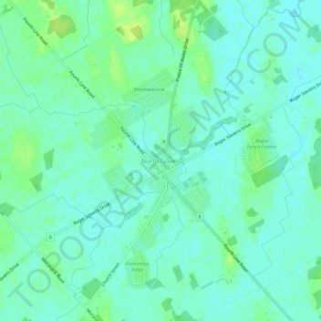 Mapa topográfico North Gower, altitude, relevo