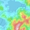Mapa topográfico A Rúa, altitude, relevo