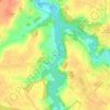 Mapa topográfico Poissac, altitude, relevo