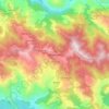Mapa topográfico Mussoorie, altitude, relevo