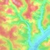 Mapa topográfico La Glauterie, altitude, relevo