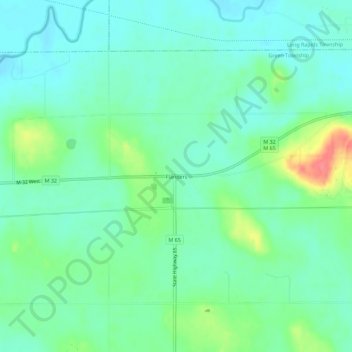 Mapa topográfico Flanders, altitude, relevo