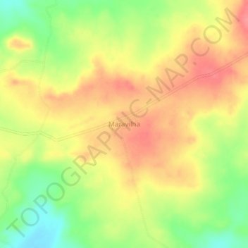 Mapa topográfico Maravilha, altitude, relevo
