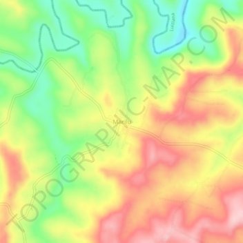 Mapa topográfico Marilu, altitude, relevo