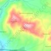 Mapa topográfico Malhão, altitude, relevo