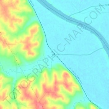 Mapa topográfico Dalbey, altitude, relevo