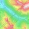 Mapa topográfico Les Allamands, altitude, relevo