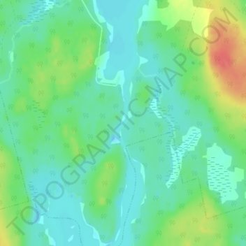 Mapa topográfico Loon Lake Channel, altitude, relevo