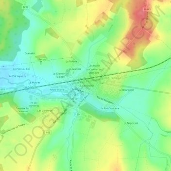 Mapa topográfico Haut de Barse, altitude, relevo