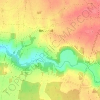 Mapa topográfico Le Petit Charnois, altitude, relevo