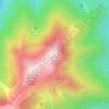 Mapa topográfico Pic de Cagire, altitude, relevo