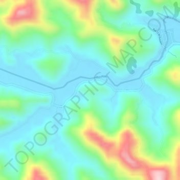 Mapa topográfico PO1, altitude, relevo