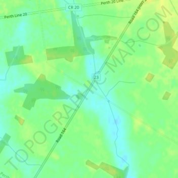 Mapa topográfico Mount Pleasant, altitude, relevo