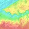 Mapa topográfico La Côte Chaude, altitude, relevo