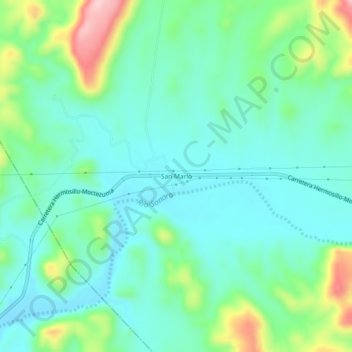 Mapa topográfico San Mario, altitude, relevo