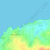 Mapa topográfico Poulfoën, altitude, relevo