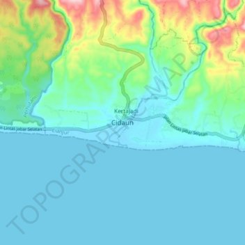 Mapa topográfico Cidaun, altitude, relevo