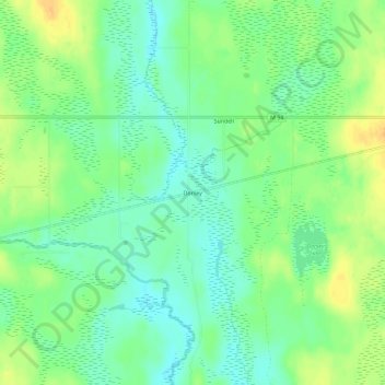 Mapa topográfico Dorsey, altitude, relevo