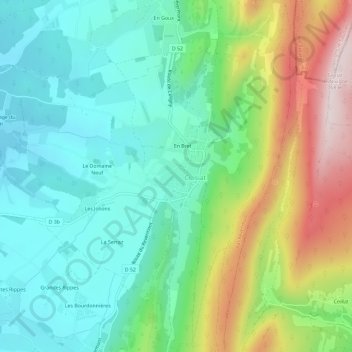 Mapa topográfico En Buyaz, altitude, relevo