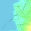 Mapa topográfico Tamparan, altitude, relevo