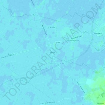 Mapa topográfico Boisfort, altitude, relevo