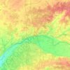 Mapa topográfico Orléans, altitude, relevo