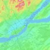 Mapa topográfico Quebec, altitude, relevo