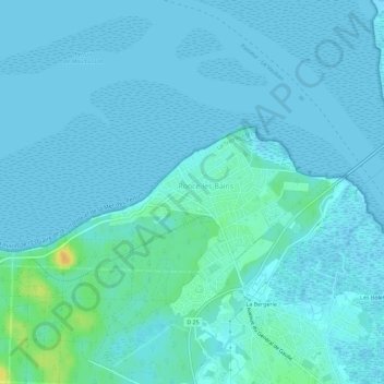 Mapa topográfico Ronce-les-Bains, altitude, relevo