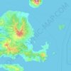 Mapa topográfico Kamara, altitude, relevo
