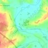 Mapa topográfico Tyringham, altitude, relevo