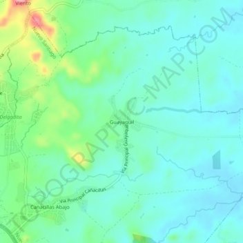 Mapa topográfico Guayaquil, altitude, relevo