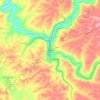 Mapa topográfico Colfax, altitude, relevo