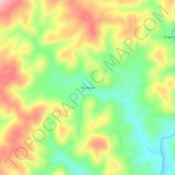 Mapa topográfico The Basin, altitude, relevo