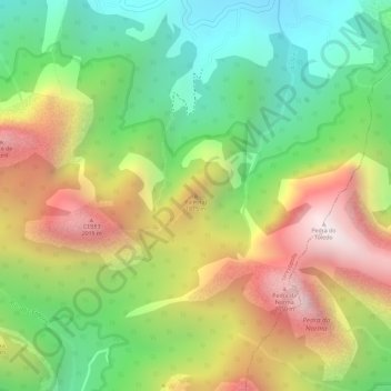Mapa topográfico Palmital, altitude, relevo