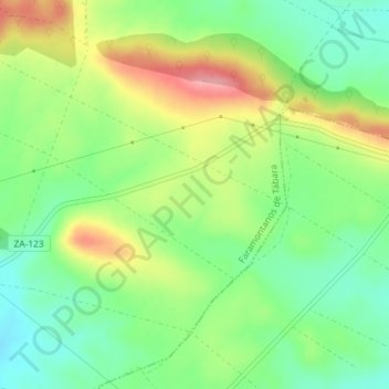 Mapa topográfico Sanabria, altitude, relevo