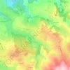 Mapa topográfico Les Escots, altitude, relevo