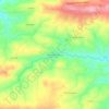 Mapa topográfico Pracana da Ribeira, altitude, relevo