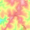 Mapa topográfico Cuima, altitude, relevo