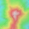 Mapa topográfico Buntu Rantekambola, altitude, relevo