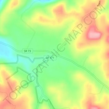 Mapa topográfico Lombardsville, altitude, relevo