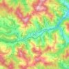 Mapa topográfico Éibar, altitude, relevo